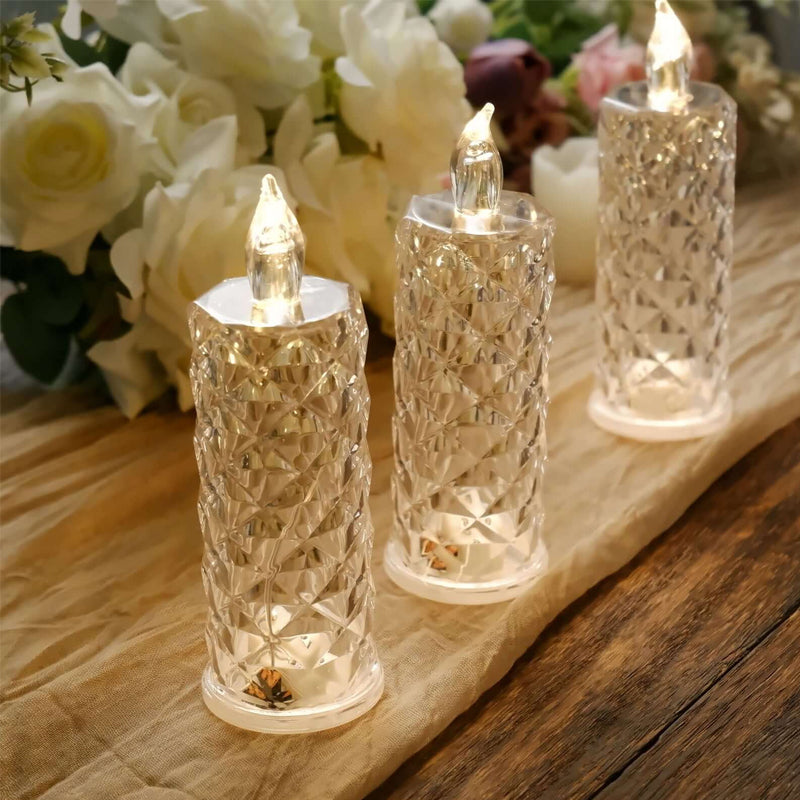 ✨ Crystal Rose Candle Light – Romantic Glow Without the Mess