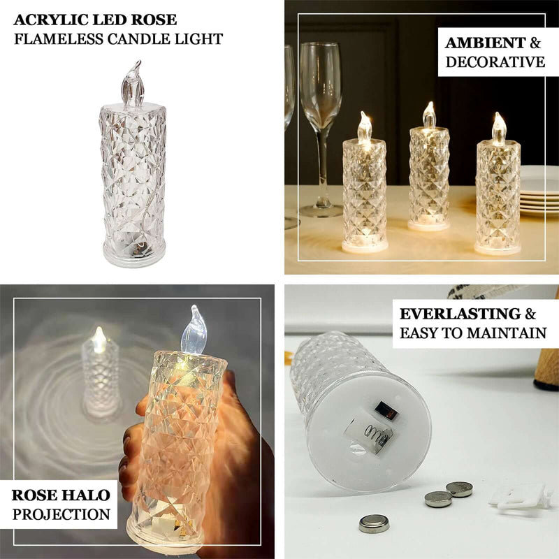 ✨ Crystal Rose Candle Light – Romantic Glow Without the Mess