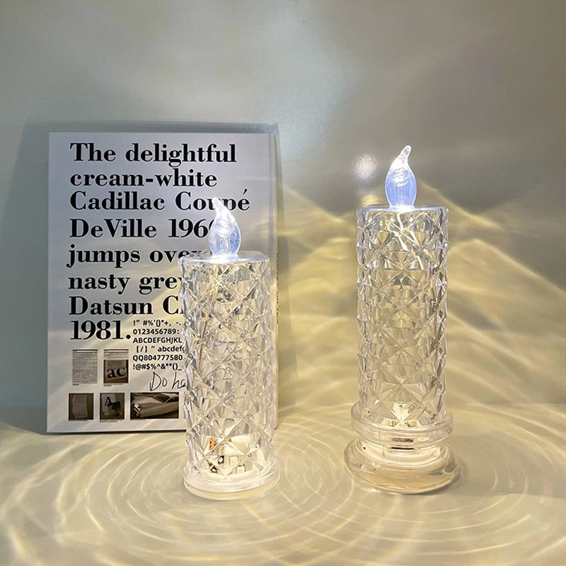 ✨ Crystal Rose Candle Light – Romantic Glow Without the Mess